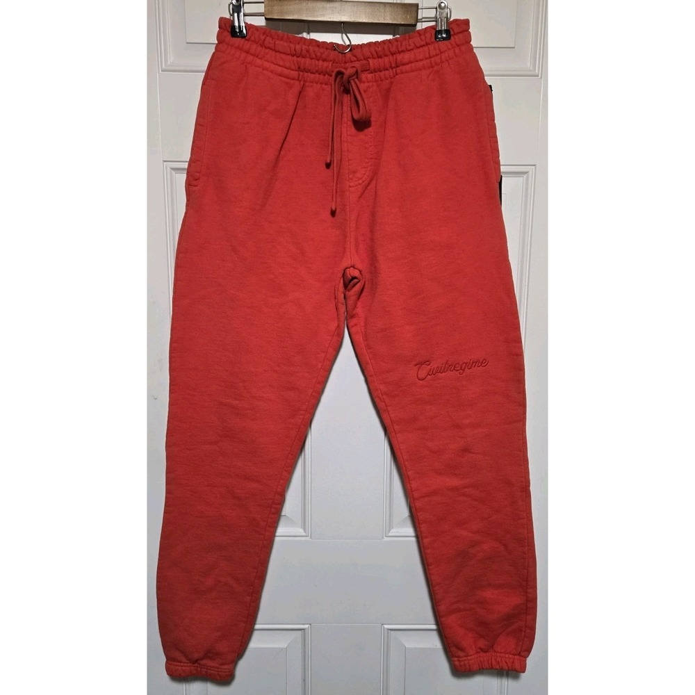 Civil Regime Sweatpants Vintage Wash Red Mens Size Medium NWT NEW